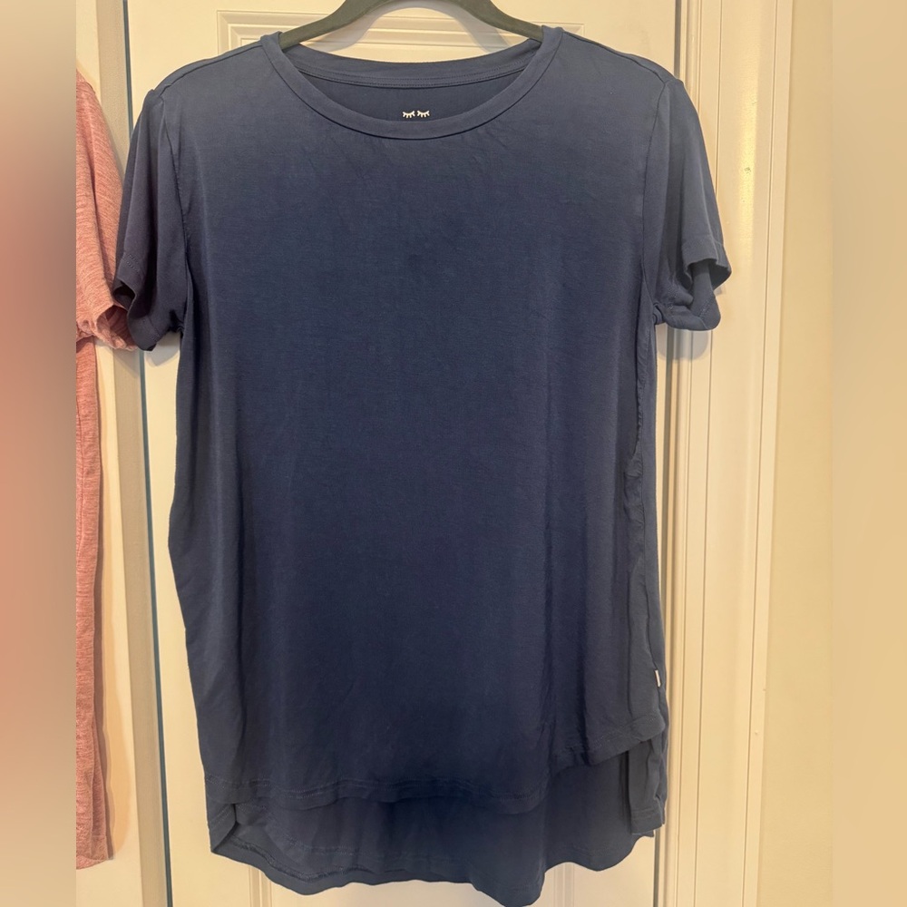 Little Sleepies Navy Blue Short Sleeve Nursing Tee